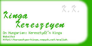 kinga keresztyen business card